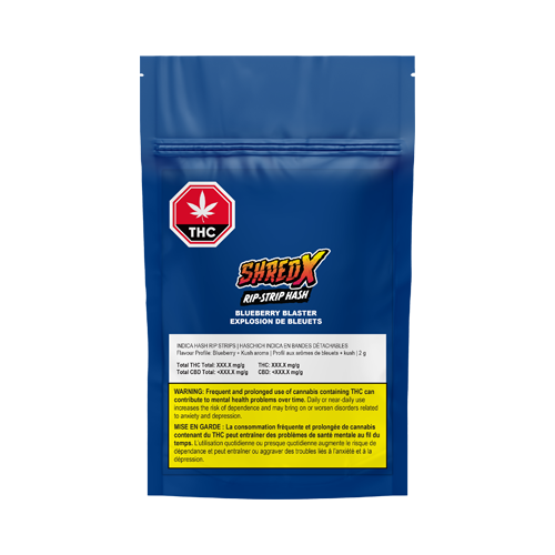 SHRED X Blueberry Blaster Rip-Strips Hash - SHRED X Blueberry Blaster Rip-Strips Hash
