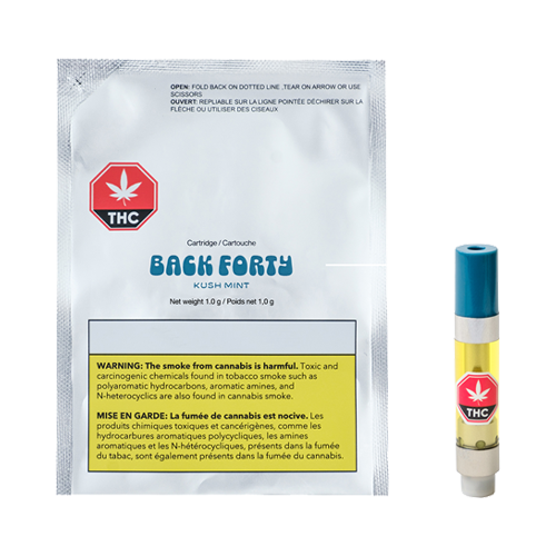 Back Forty Kush Mint 510 Vape Cartridge - Back Forty Kush Mint 510 Vape Cartridge