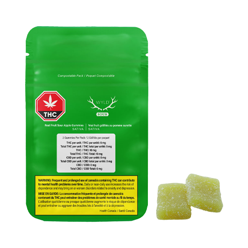 Wyld Real Fruit Sour Apple Soft Chews - Wyld Real Fruit Sour Apple Soft Chews
