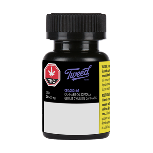 Tweed CBD:CBG 6:1 Capsules - Tweed CBD:CBG 6:1 Capsules