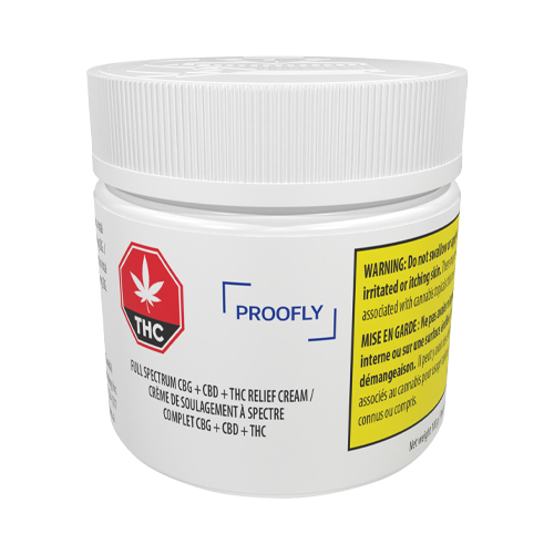 Proofly Full Spectrum CBG+CBD+THC Relief Cream - Proofly Full Spectrum CBG+CBD+THC Relief Cream