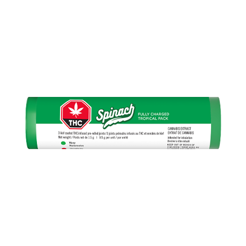 Spinach Fully Charged Tropical Party Pack Infused Pre-roll - Spinach Fully Charged Tropical Party Pack Infused Pre-roll