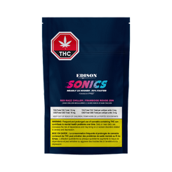 Link to Edison Sonics Red Razz Chiller 1:1 CBD+THC Indica Nano Soft Chews