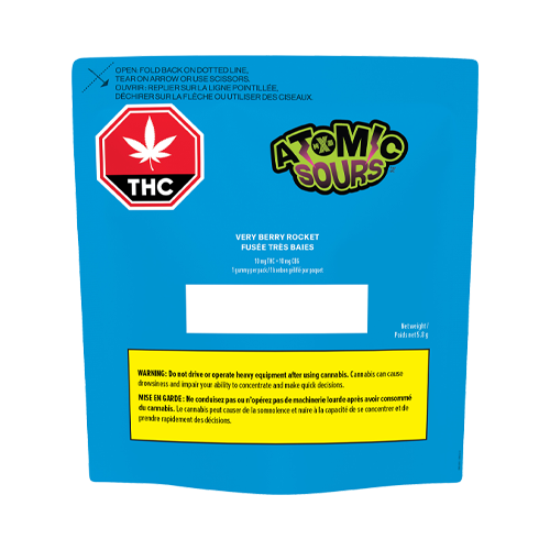 XMG Atomic Sours Very Berry Rocket Soft Chews - XMG Atomic Sours Very Berry Rocket Soft Chews