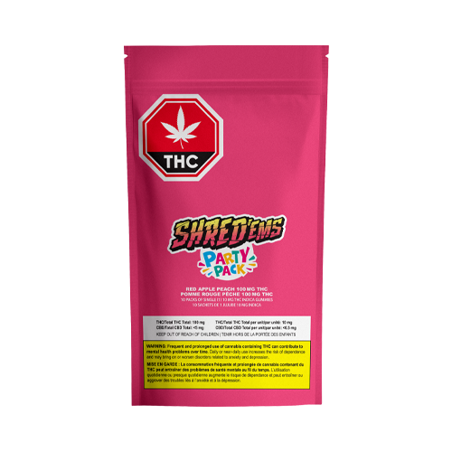 SHRED'Ems Party Pack 10x10mg Red Apple Peach Soft Chews - SHRED'Ems Party Pack 10x10mg Red Apple Peach Soft Chews