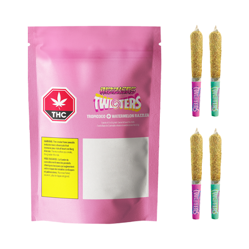 Rizzlers Twisters Kief Coated Watermelon & Tropicoco Infused Pre-Roll - Rizzlers Twisters Kief Coated Watermelon & Tropicoco Infused Pre-Roll