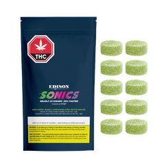 Link to Edison Sonics Multipack Nano Kiwi Berry Burst 1:1 CBD + THC Soft Chews
