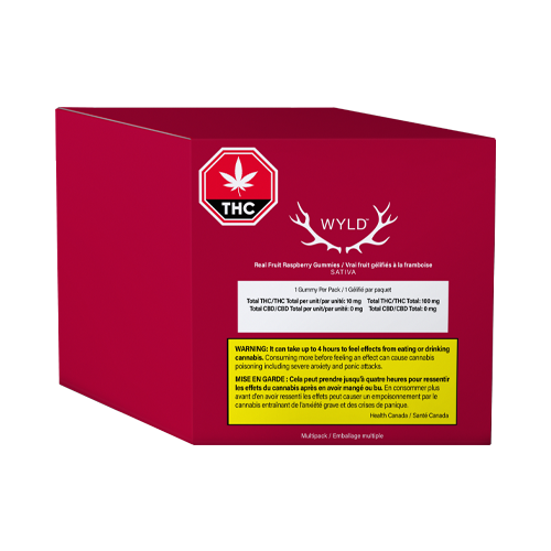 WYLD Real Fruit Raspberry Sativa Multipack Soft Chews - WYLD Real Fruit Raspberry Sativa Multipack Soft Chews