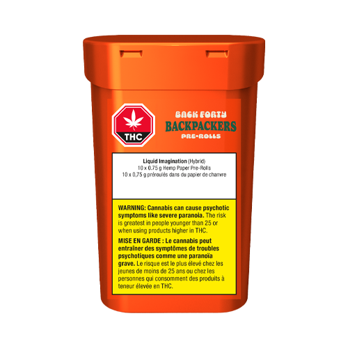 Back Forty Backpackers Liquid Imagination Pre-Roll - Back Forty Backpackers Liquid Imagination Pre-Roll
