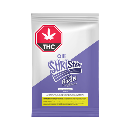 Olli StikiStix Grandaddy Blackberry 100 THC Multipack Live Rosin Soft Chew - Olli StikiStix Grandaddy Blackberry 100 THC Multipack Live Rosin Soft Chew