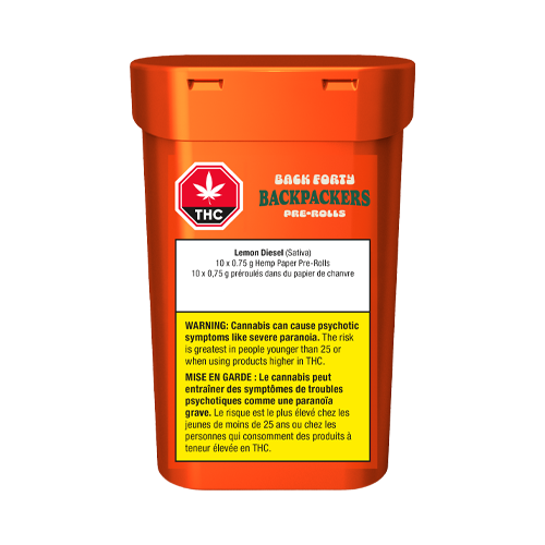 Back Forty Backpackers Lemon Diesel Pre-Roll - Back Forty Backpackers Lemon Diesel Pre-Roll