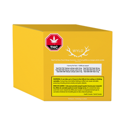Link to Wyld Real Fruit Sour Peach Mango 3:1 CBG:THC Multipack Soft Chews
