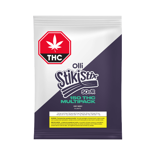 Olli StikiStix Very Berry 150 THC Multipack Soft Chews - Olli StikiStix Very Berry 150 THC Multipack Soft Chews